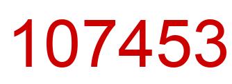 Number 107453 red image