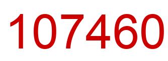 Number 107460 red image