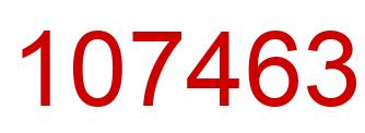 Number 107463 red image