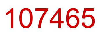 Number 107465 red image