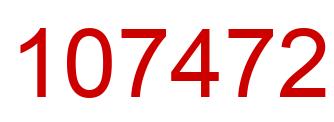 Number 107472 red image