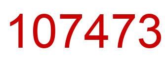 Number 107473 red image