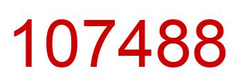 Number 107488 red image