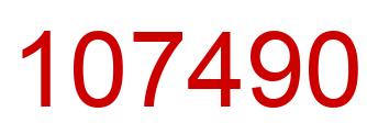 Number 107490 red image