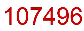 Number 107496 red image