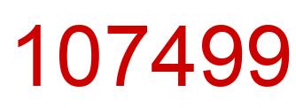 Number 107499 red image