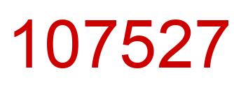 Number 107527 red image