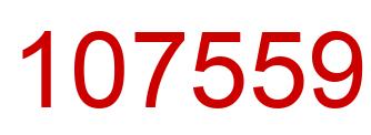 Number 107559 red image