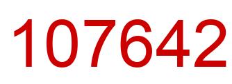 Number 107642 red image