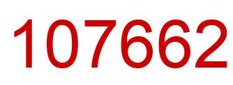 Number 107662 red image