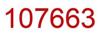 Number 107663 red image