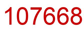 Number 107668 red image