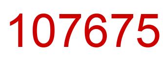 Number 107675 red image