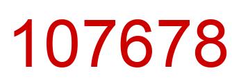 Number 107678 red image