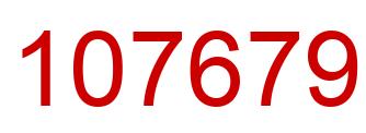 Number 107679 red image