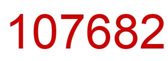 Number 107682 red image