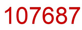 Number 107687 red image
