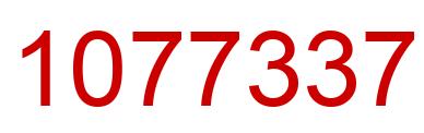 Number 1077337 red image