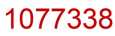 Number 1077338 red image