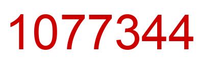 Number 1077344 red image