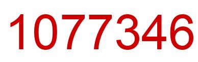 Number 1077346 red image