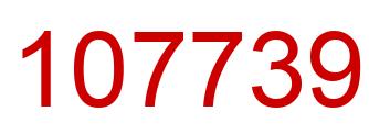 Number 107739 red image