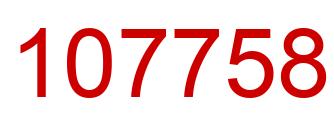 Number 107758 red image