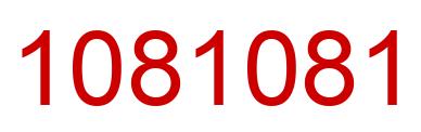 Number 1081081 red image