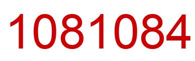 Number 1081084 red image