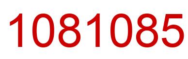 Number 1081085 red image