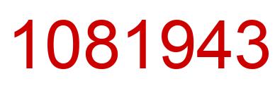 Number 1081943 red image