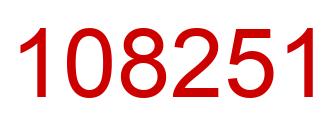 Number 108251 red image