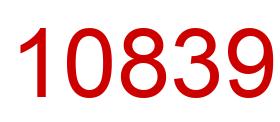 Number 10839 red image