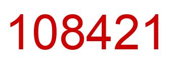 Number 108421 red image