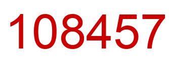 Number 108457 red image