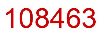 Number 108463 red image