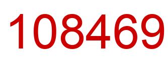 Number 108469 red image
