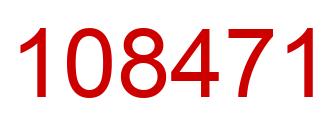 Number 108471 red image