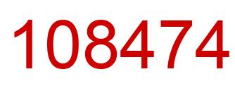Number 108474 red image