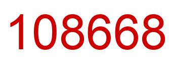 Number 108668 red image