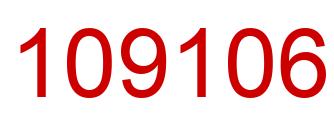 Number 109106 red image