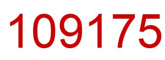 Number 109175 red image