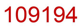 Número 109194 imagen rojo