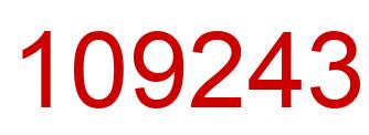 Number 109243 red image
