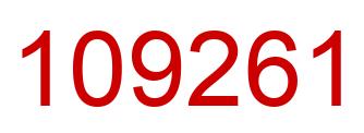 Number 109261 red image