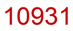 Number 10931 red image