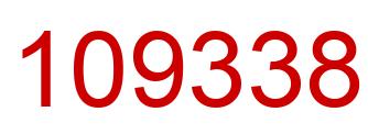 Number 109338 red image
