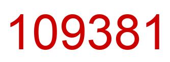 Number 109381 red image