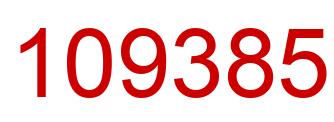 Number 109385 red image