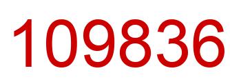 Number 109836 red image